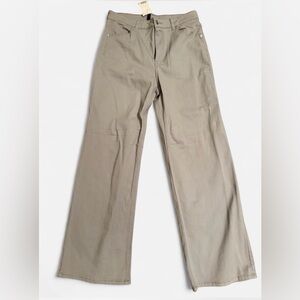H&M Women's Wide Leg Cream/Tan Pants